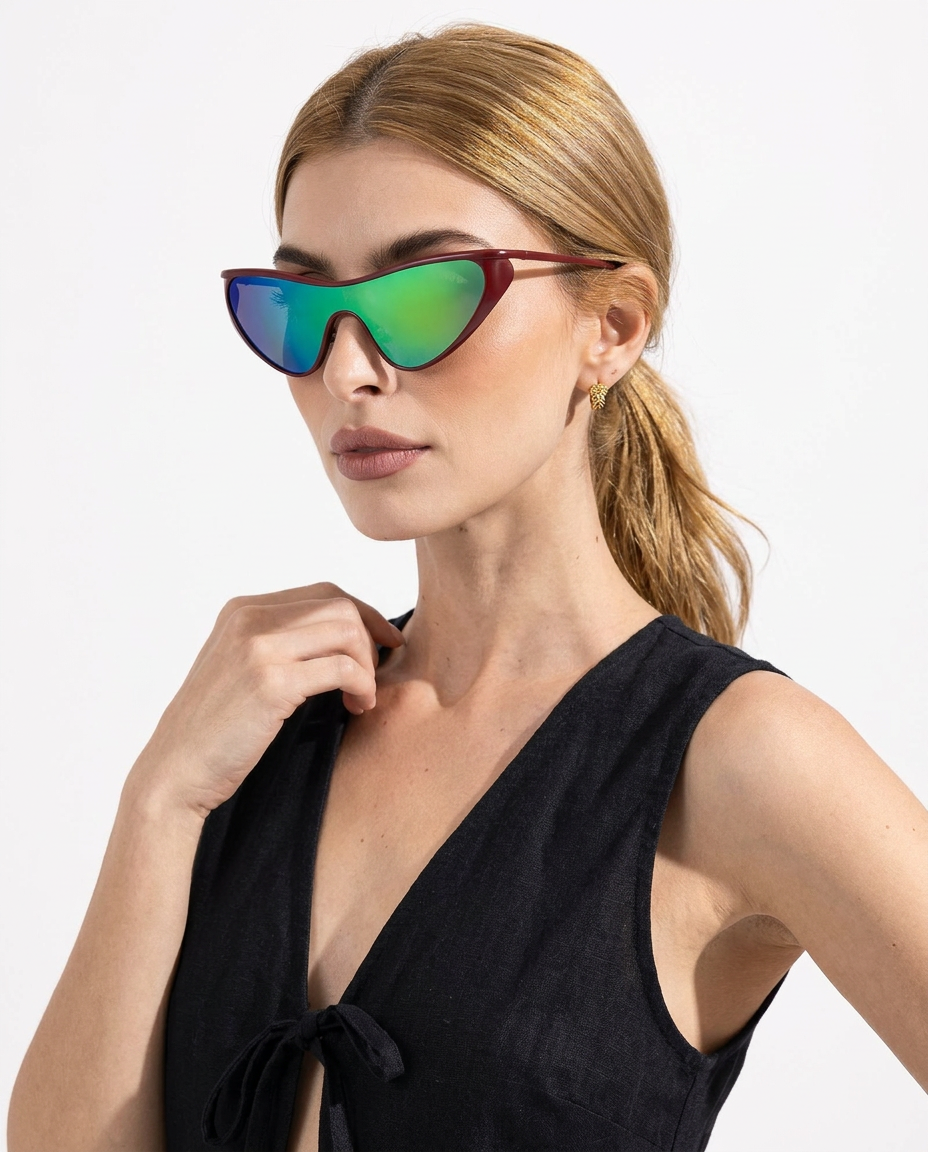 Anna-Berg | Gold Aviator Polarized Metal Frame Sunglasses