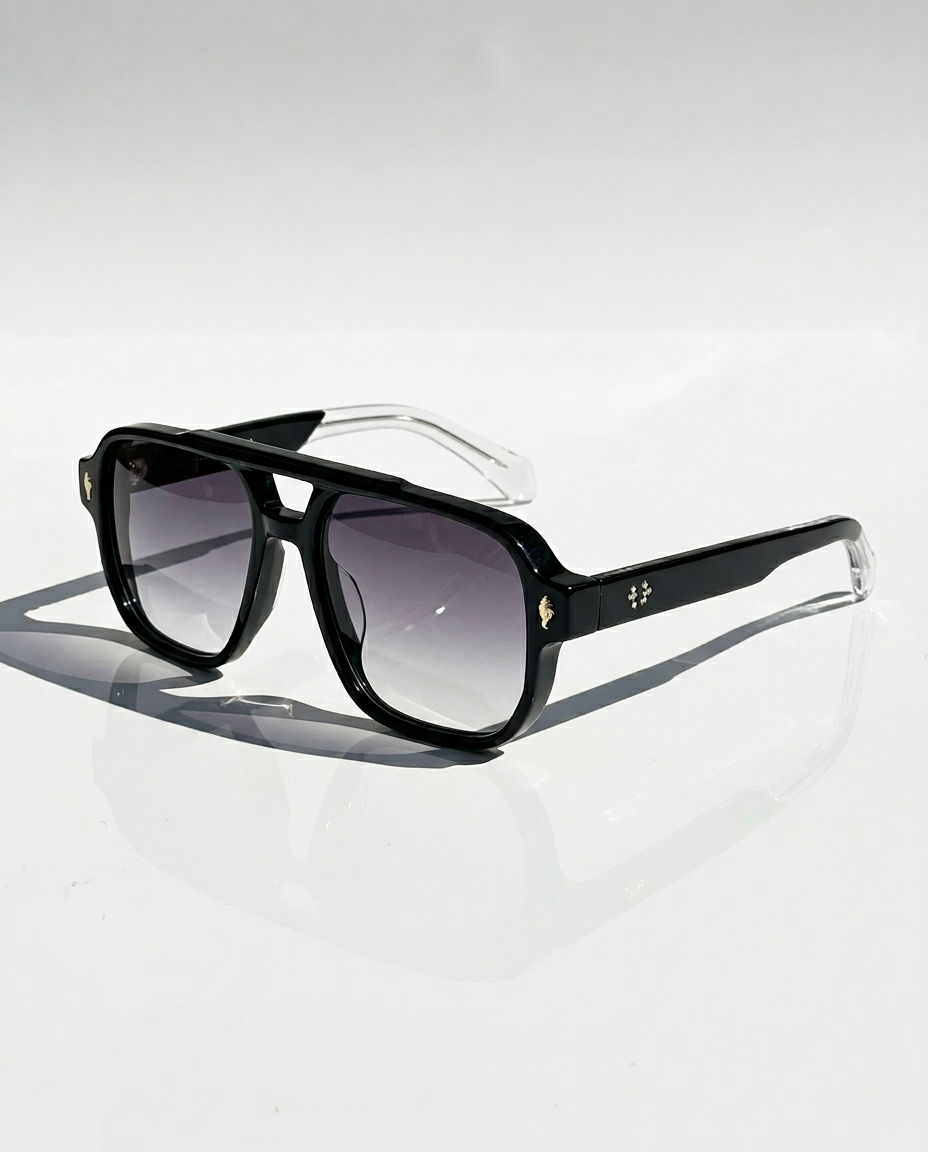 Anna-Berg | Black Square Acetate Frames