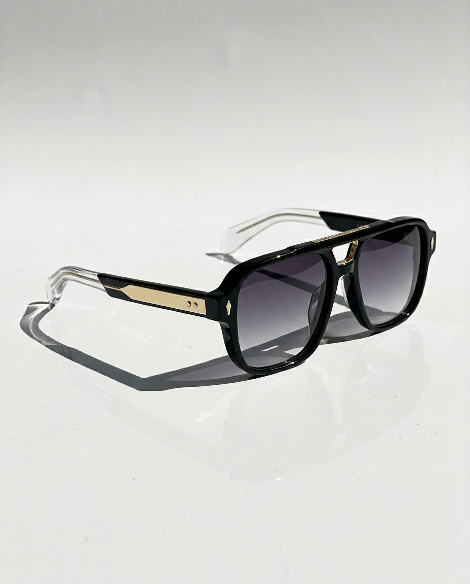 Anna-Berg | Black Square Acetate Frames