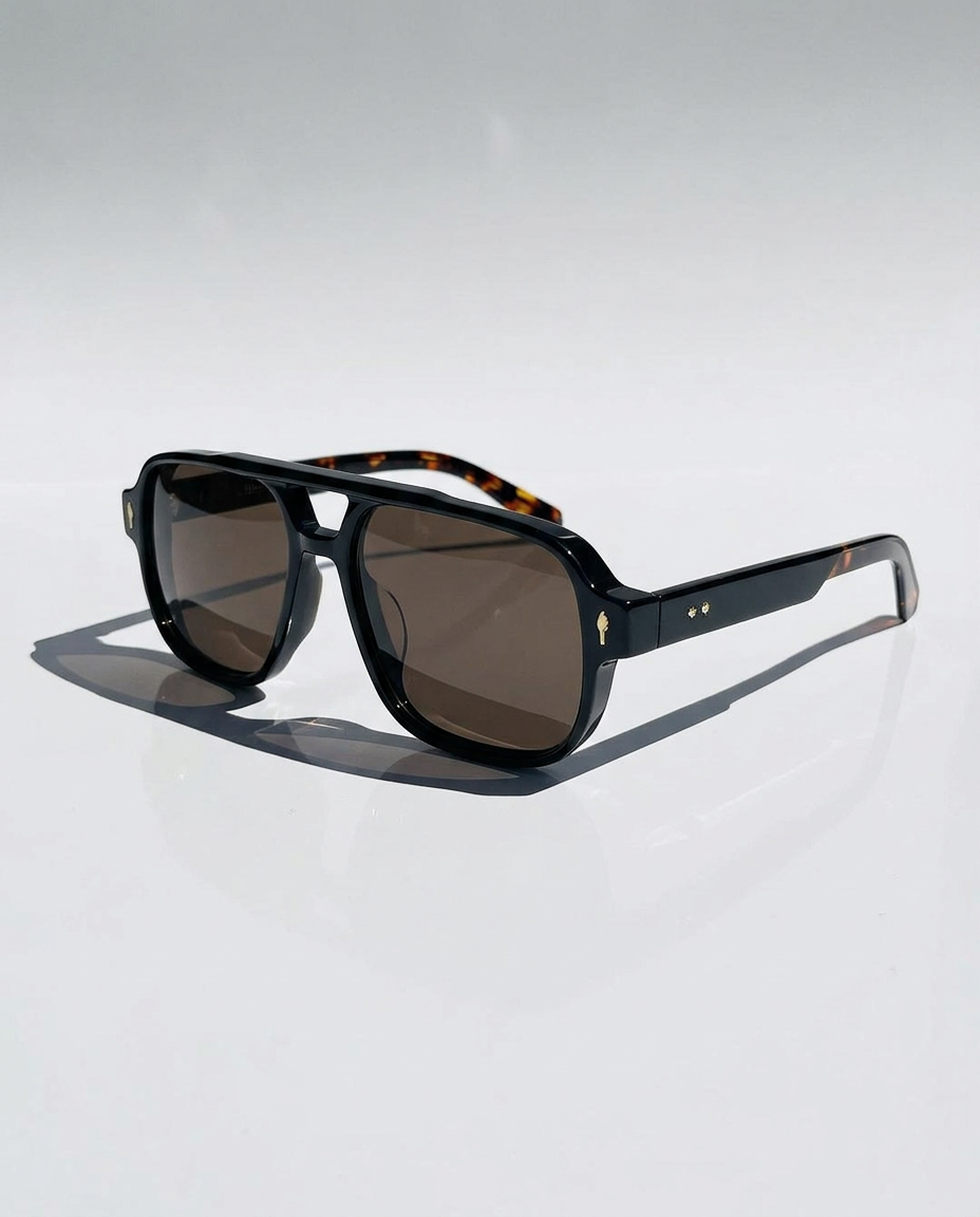 Anna-Berg | Black Square Acetate Frames