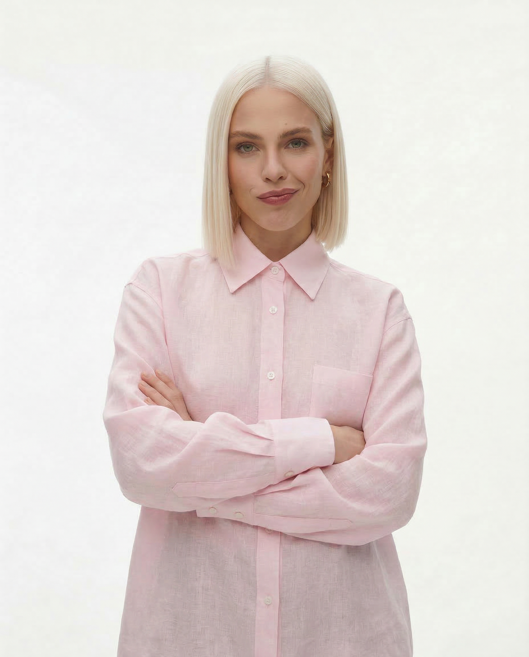 Anna-Berg | Oversized Button-Up Linen Blouse