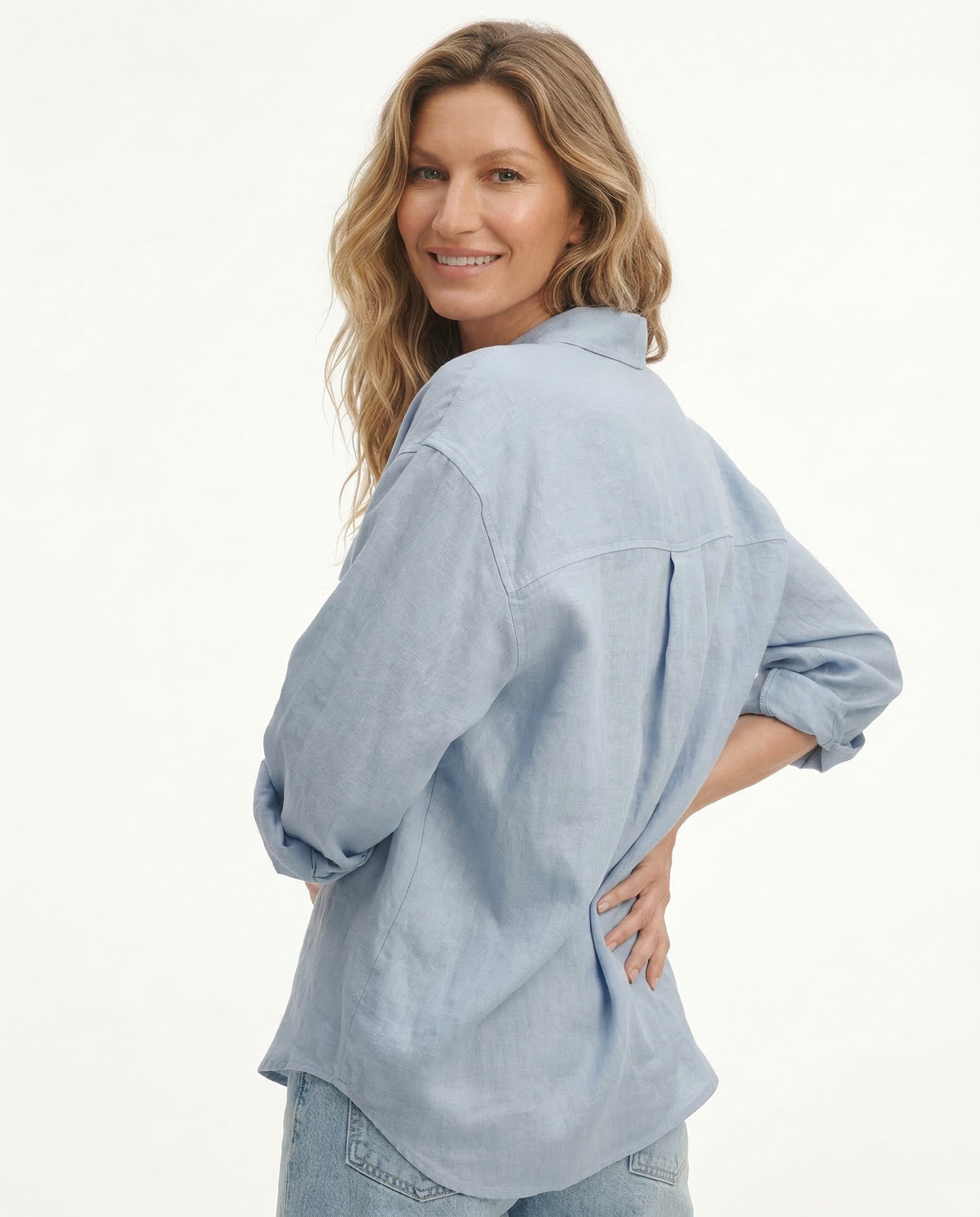 Anna-Berg | Oversized Button-Up Linen Blouse