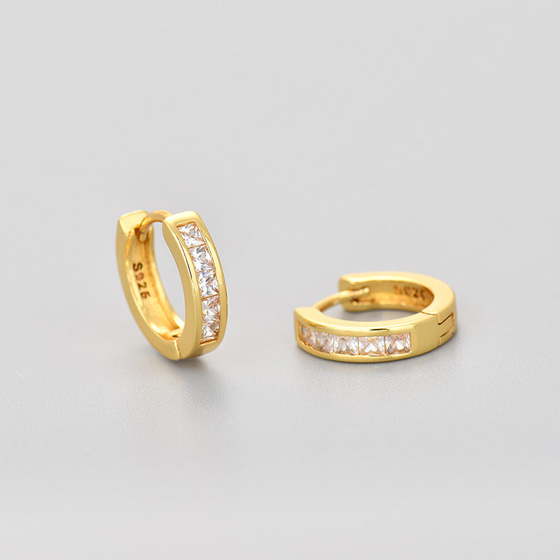 Circle Zircon Earrings