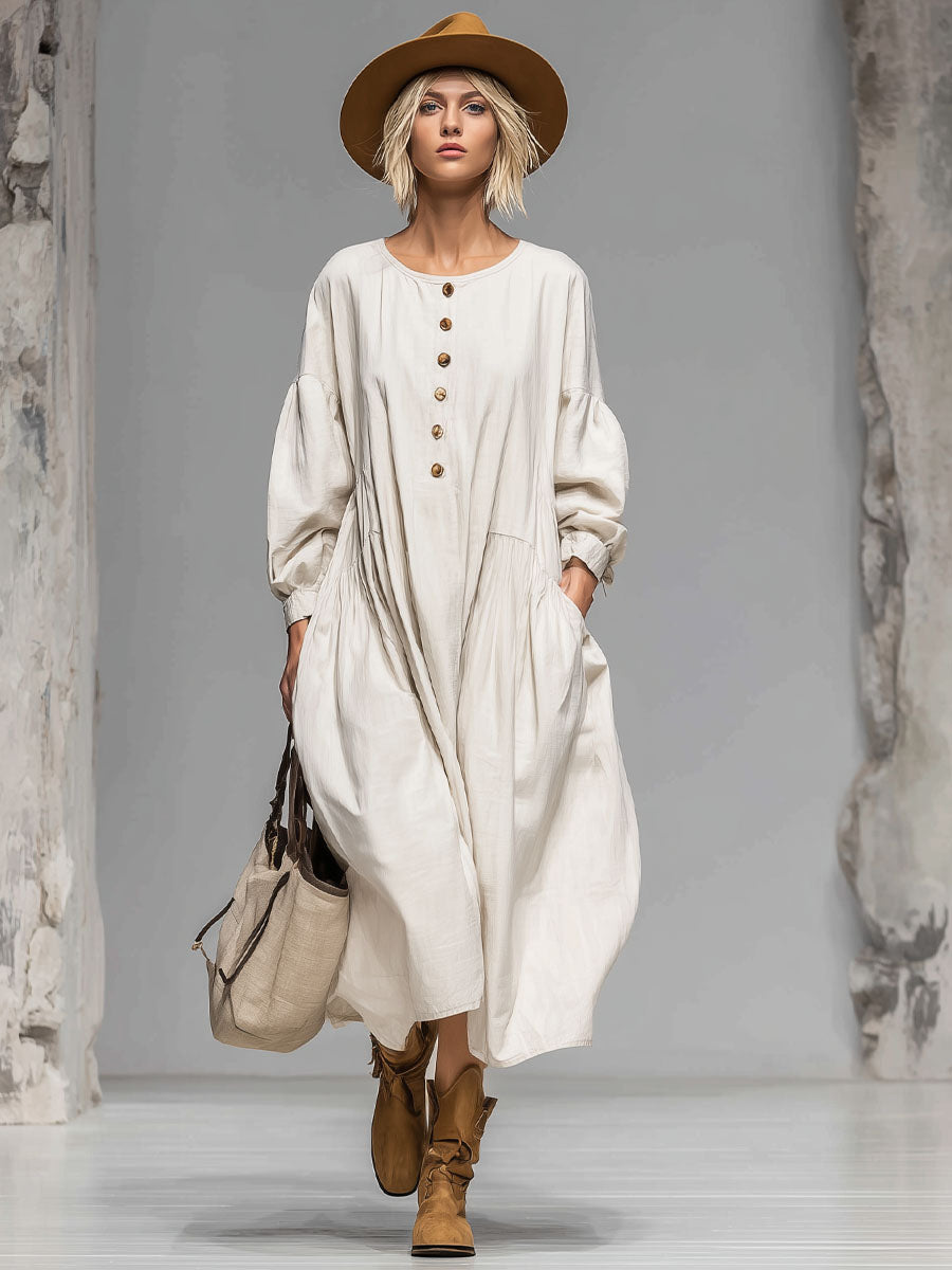 Anna-Berg | Cotton Button-Front Dress