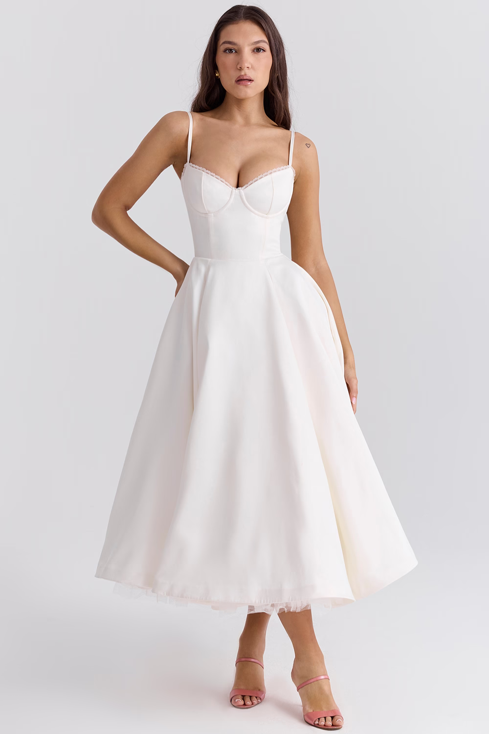 Anna-Berg | Effortless Casual Double-Layer Midi Dress For Everyday