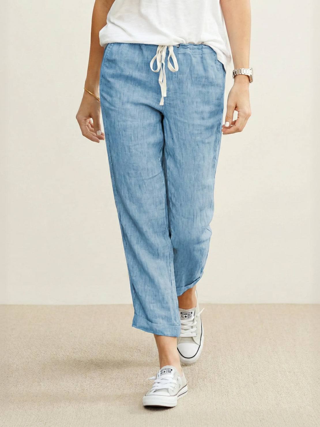 Anna-Berg | Luxe Drawstring Casual Pants in a Flattering Cut