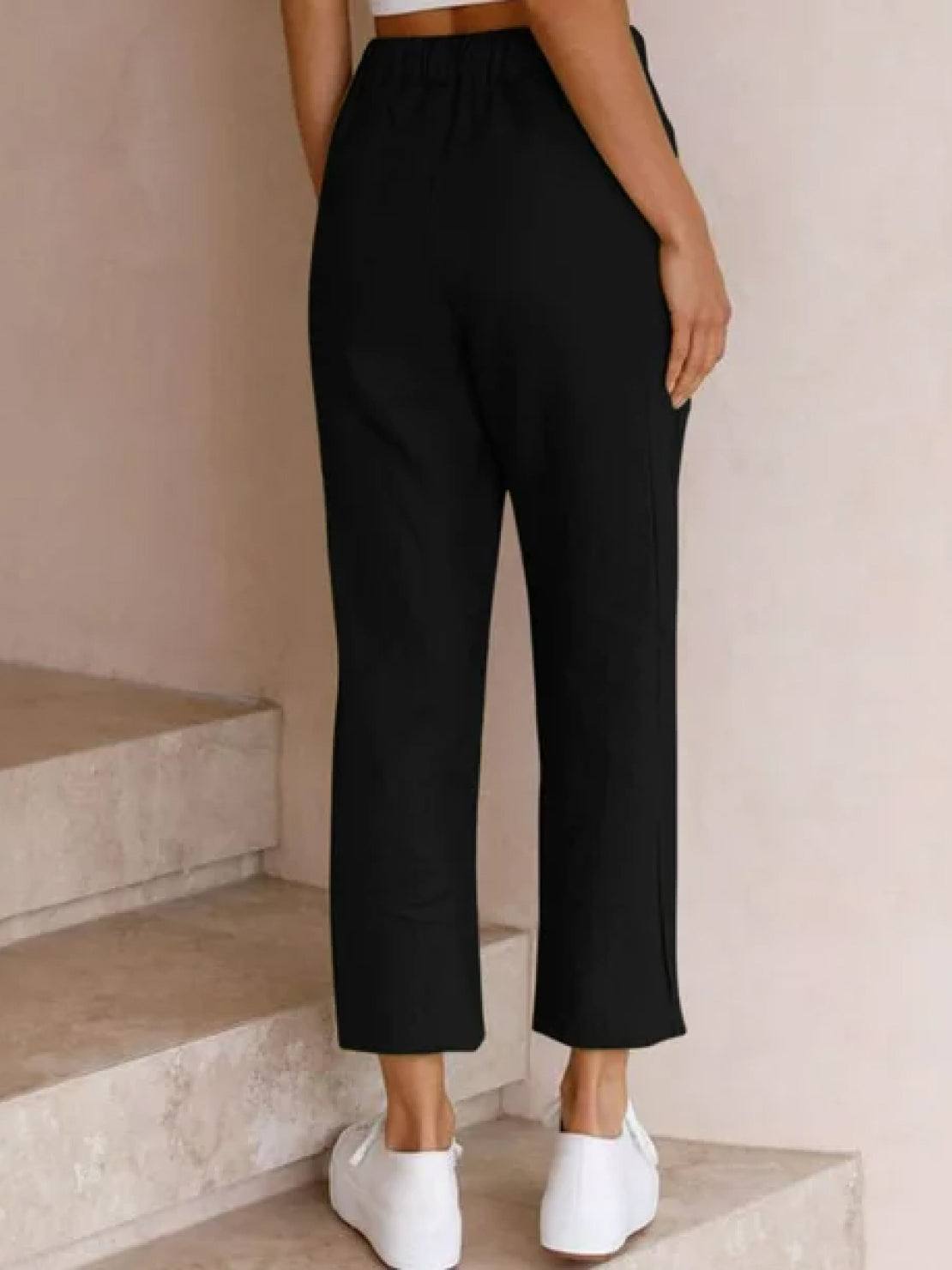 Anna-Berg | Luxe Drawstring Casual Pants in a Flattering Cut
