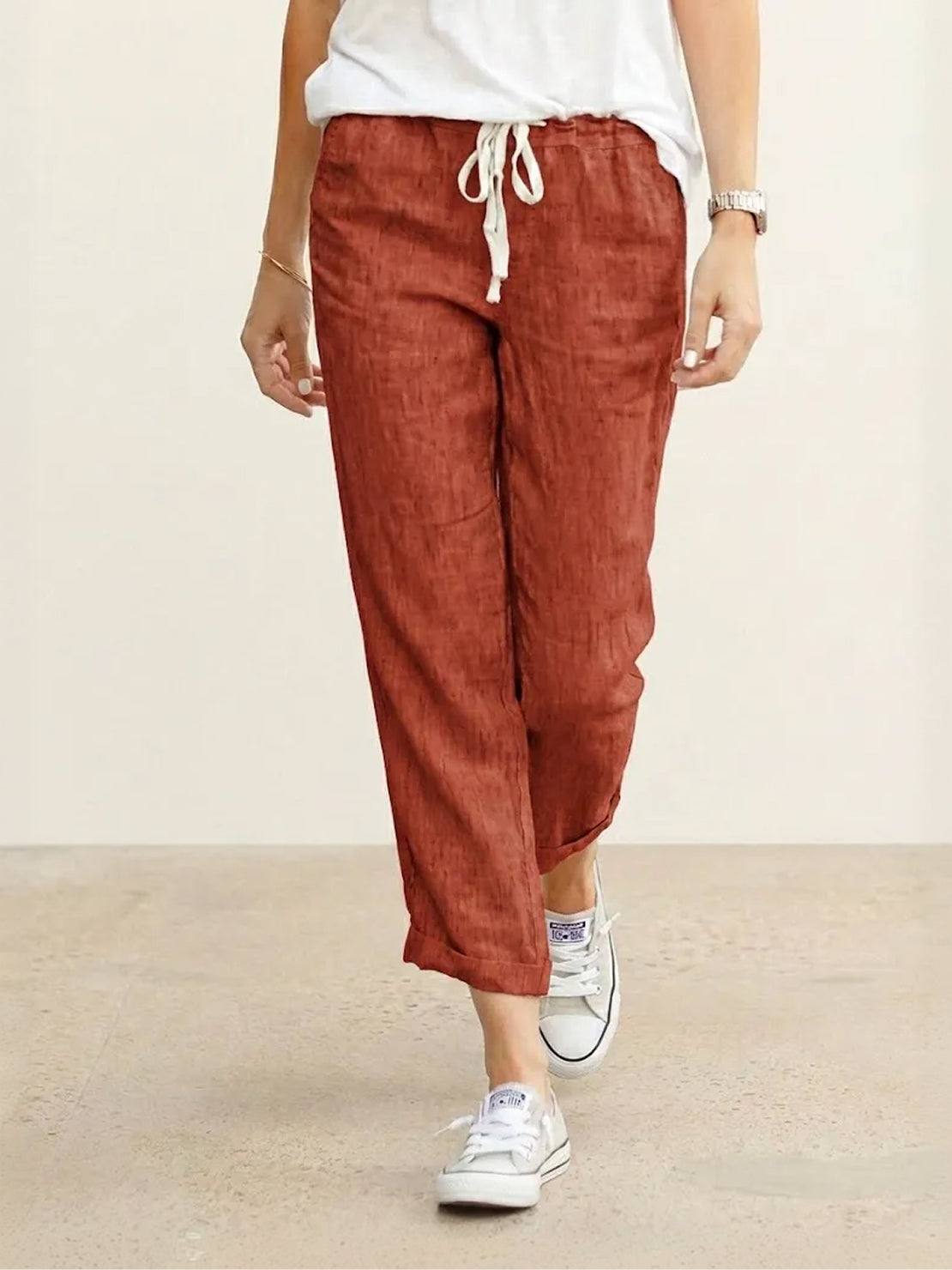 Anna-Berg | Luxe Drawstring Casual Pants in a Flattering Cut
