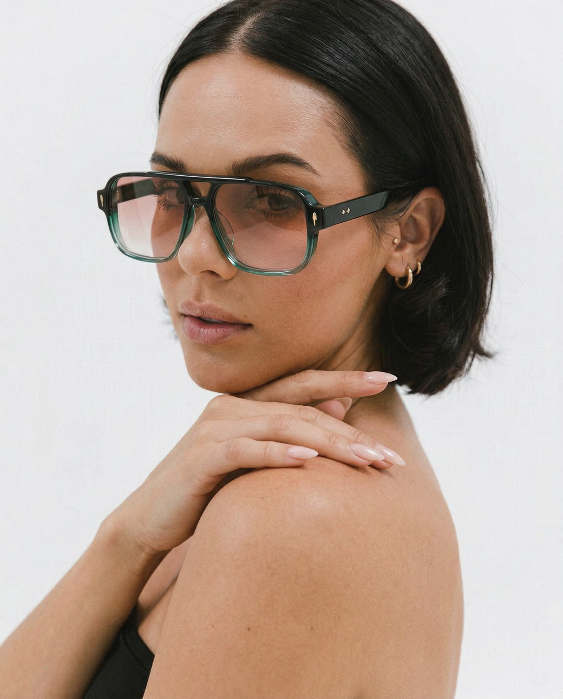 Anna-Berg | Black Square Acetate Frames