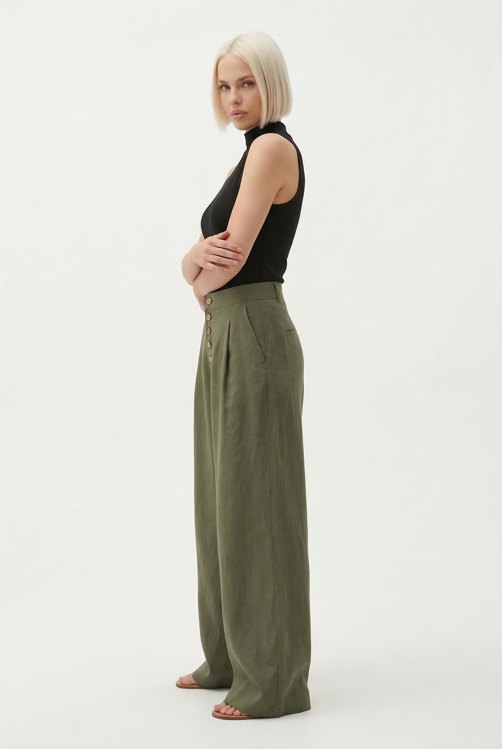 Anna-Berg | Wide-Leg Cotton Pant