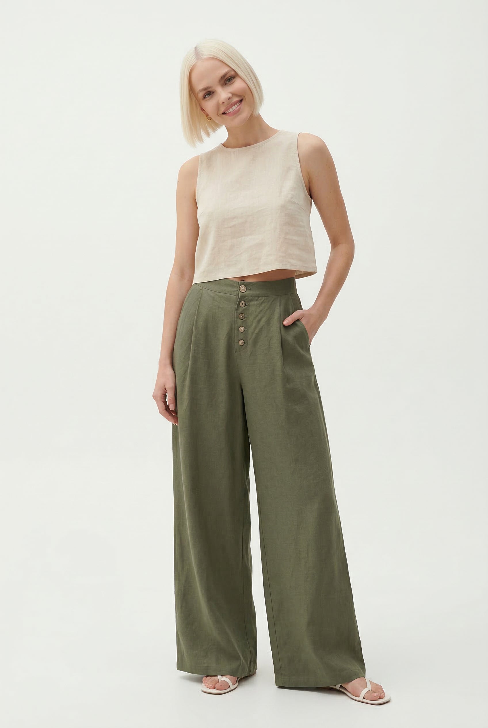 Anna-Berg | Wide-Leg Cotton Pant