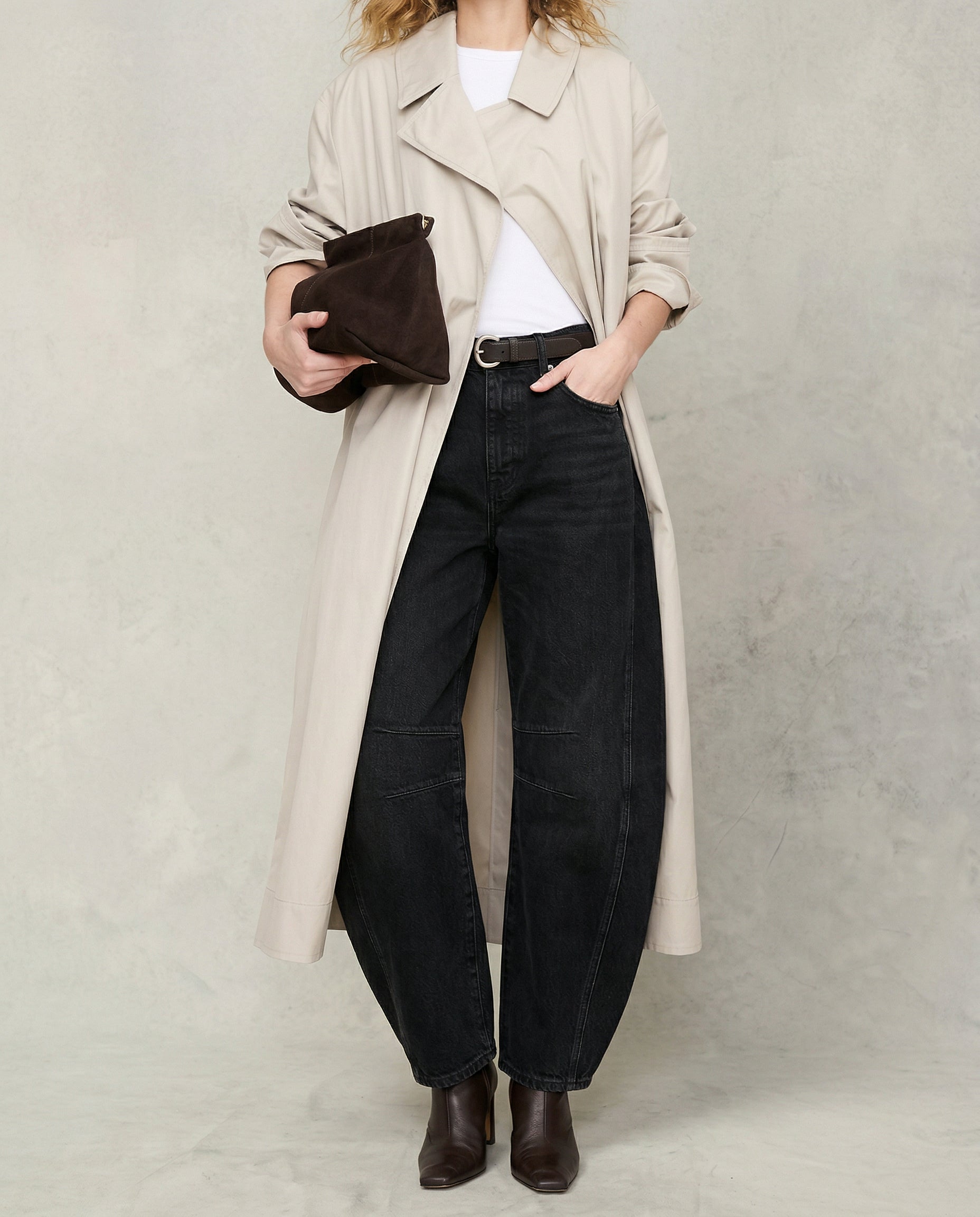 Anna-Berg | Blue Barrel-Leg Denim Jeans