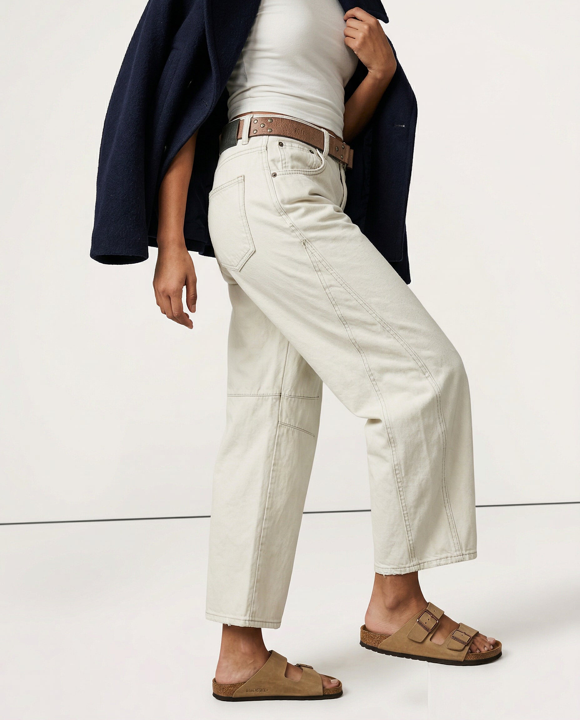 Anna-Berg | Blue Barrel-Leg Denim Jeans