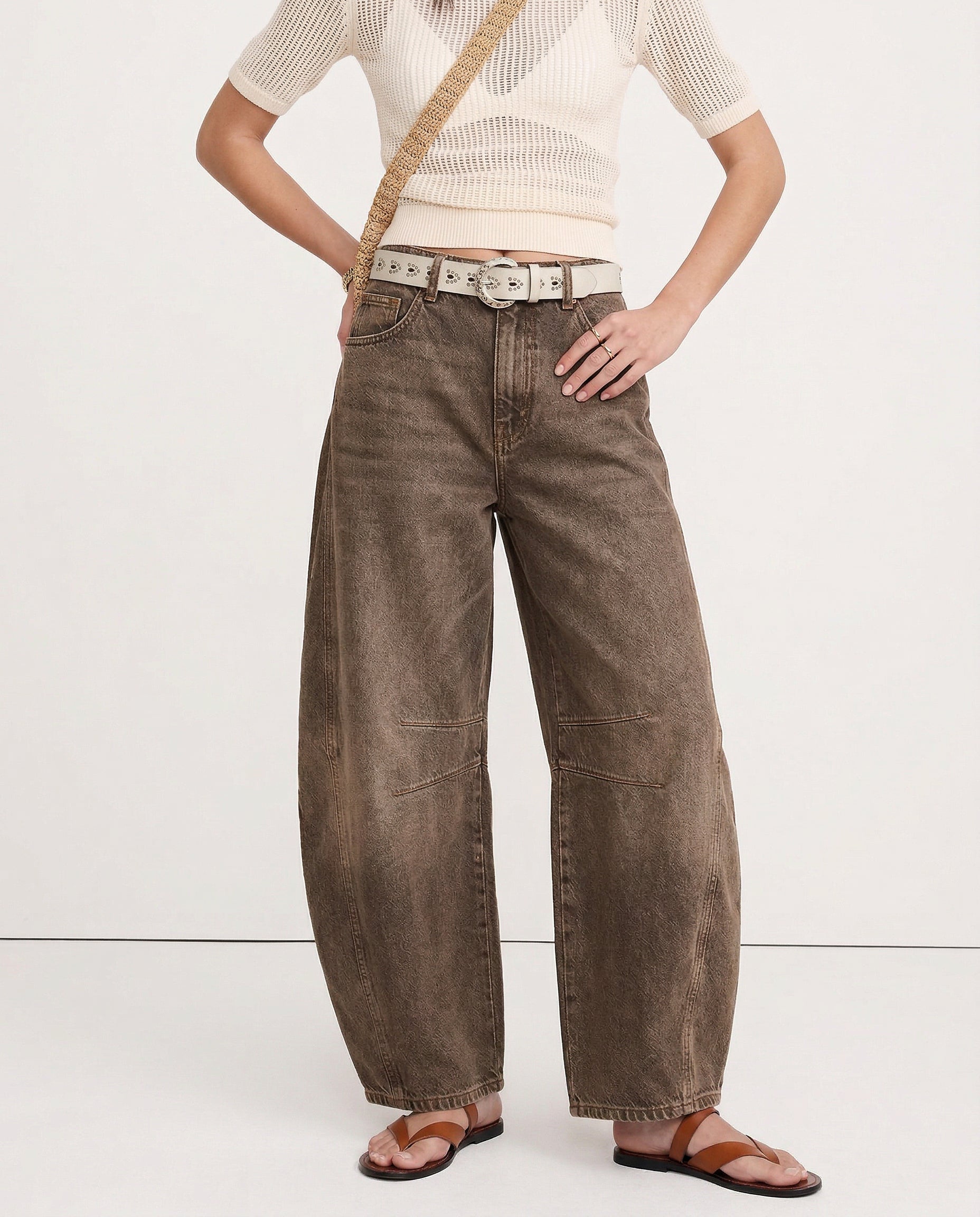 Anna-Berg | Blue Barrel-Leg Denim Jeans
