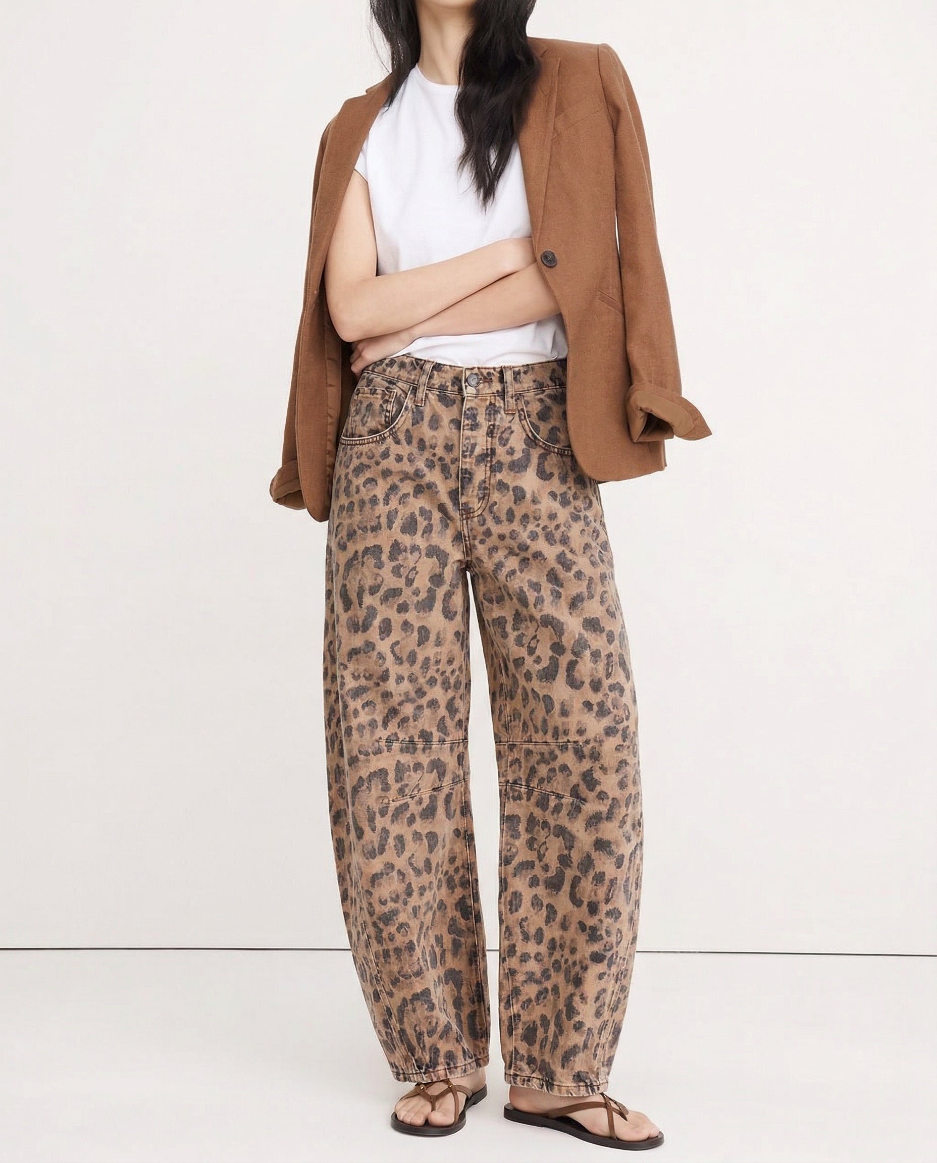 Anna-Berg | Blue Barrel-Leg Denim Jeans
