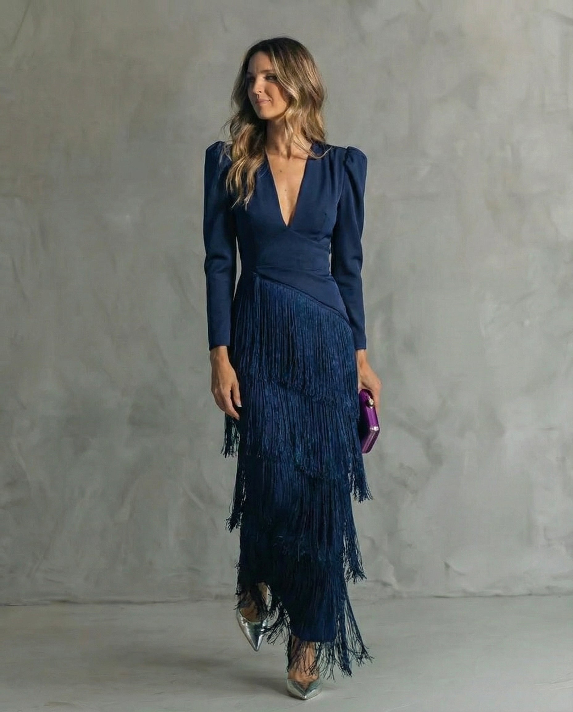 Anna-Berg | Stylish Dress With Fringe Sleeves Made to Turn Heads