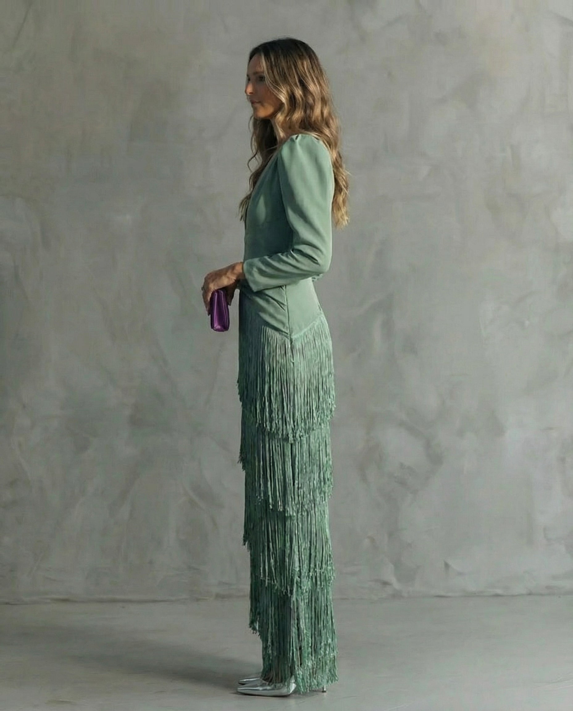 Anna-Berg | Stylish Dress With Fringe Sleeves Made to Turn Heads