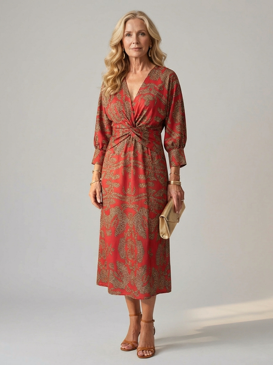 Anna-Berg | Feminine Midi Wrap Dress for Every Occasion