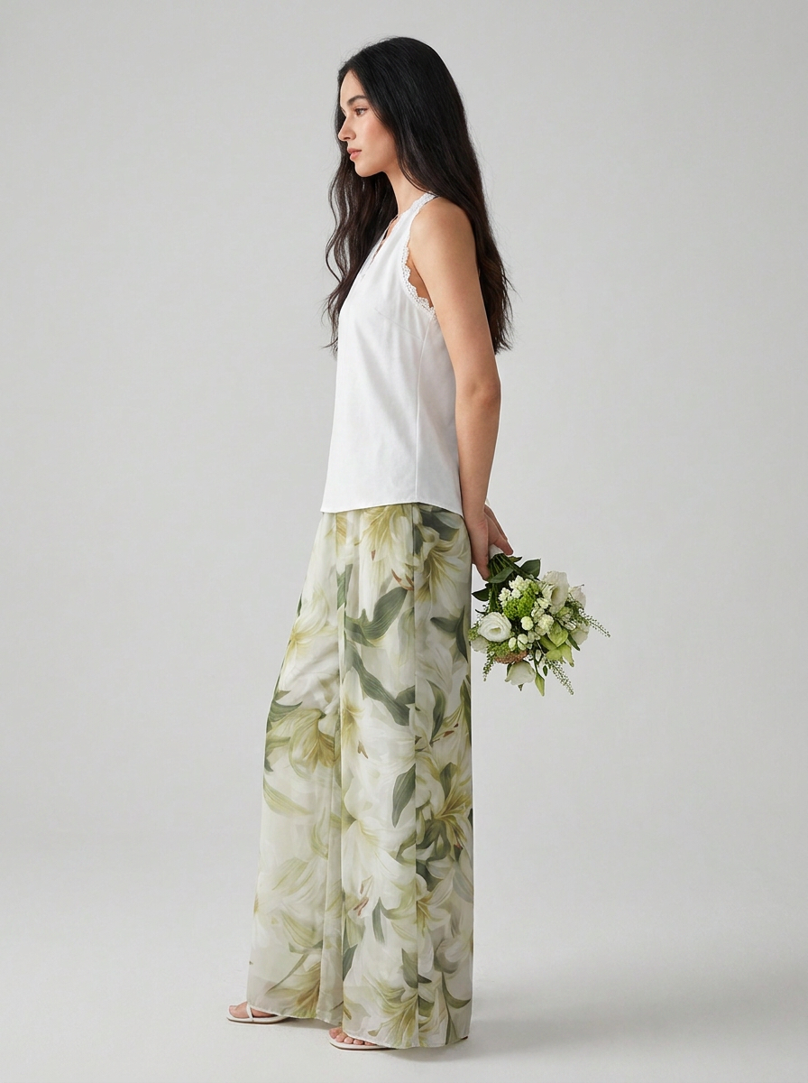 Anna-Berg | Elegant Airy Set With Floral Print Made to Turn Heads