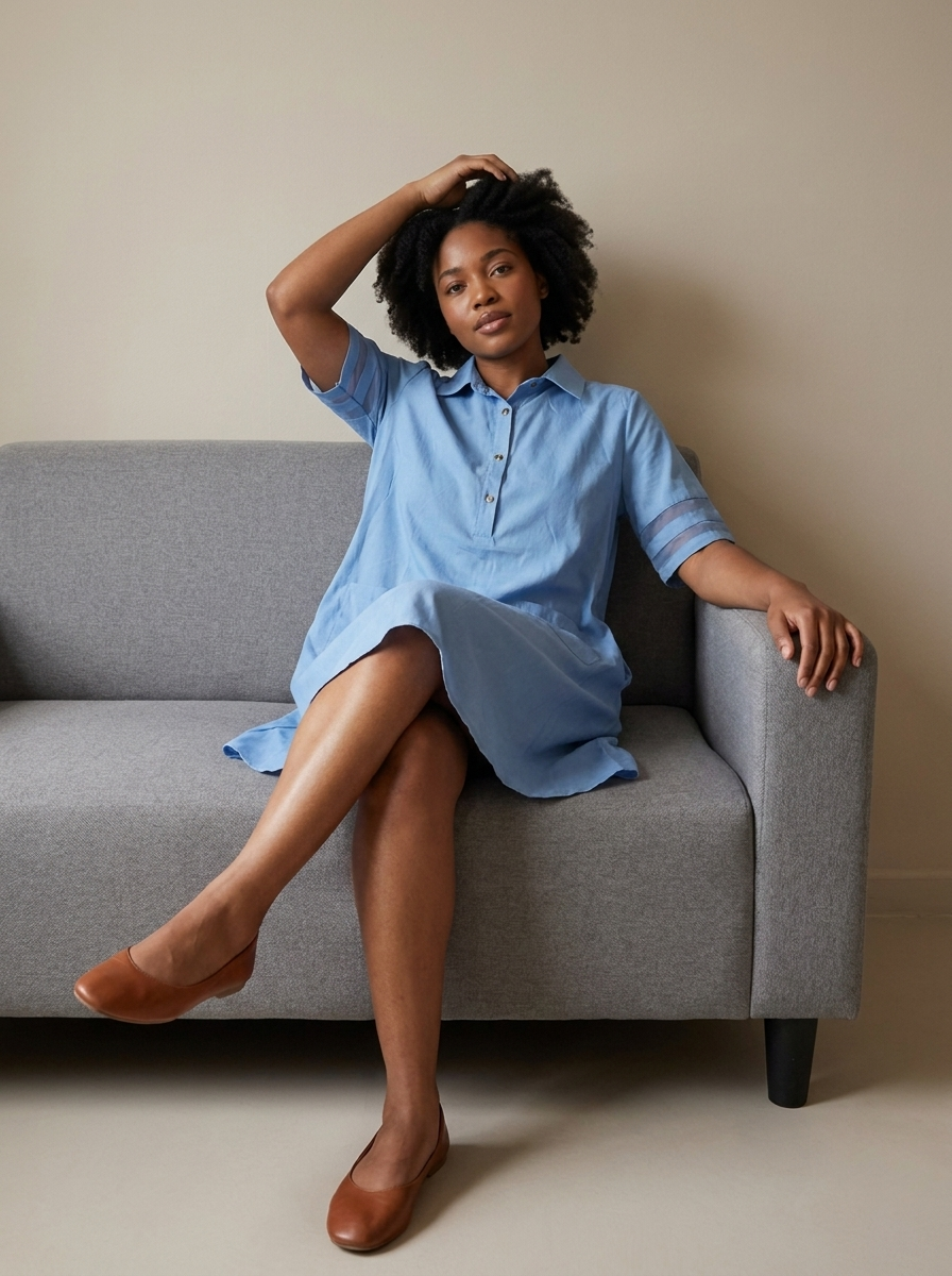 Anna-Berg | Feminine Shirt Dress with a Flattering Silhouette