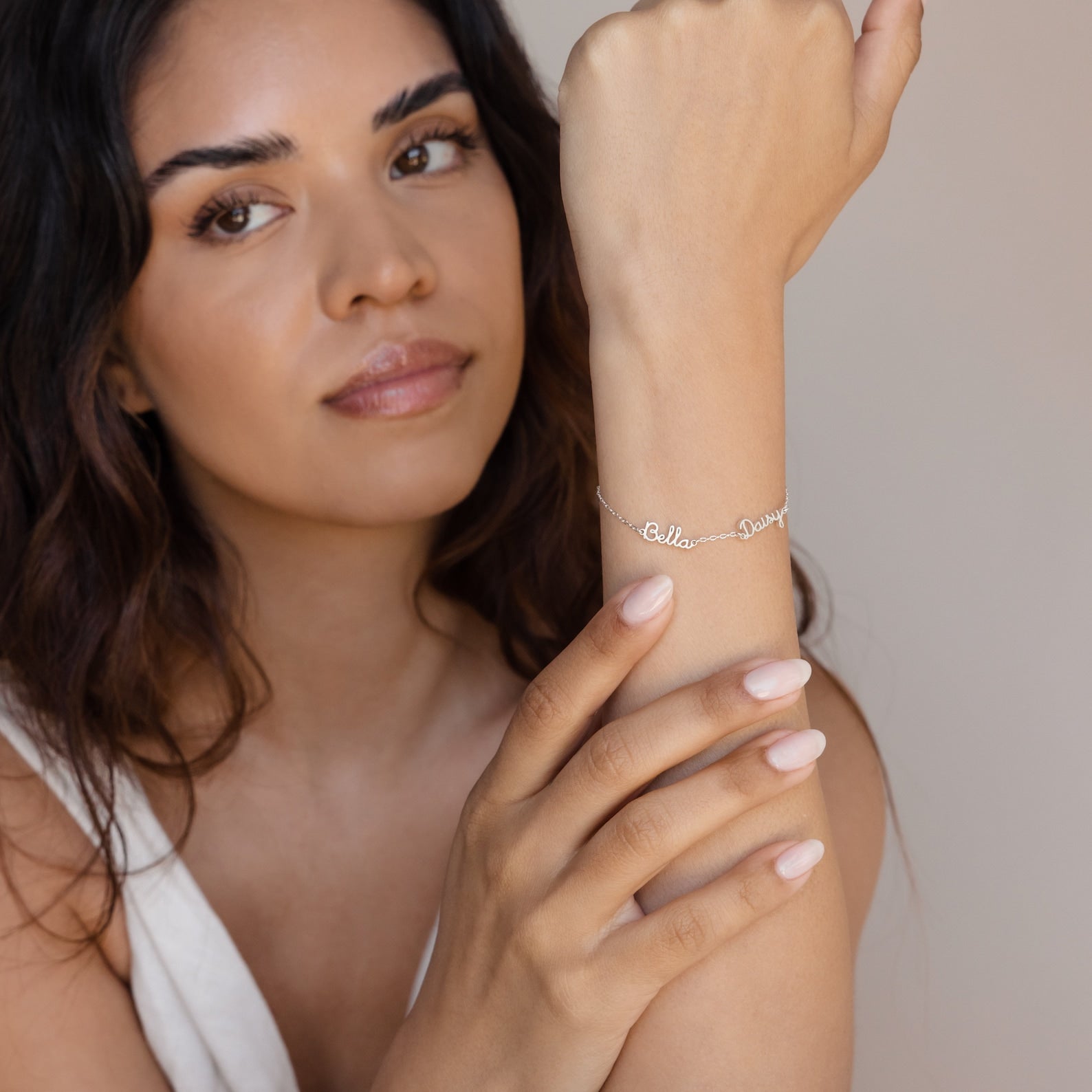 Iselin | Personligt Armband med Flera Namn i 18K Guld eller Silver
