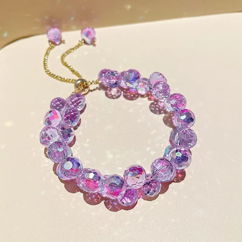 Elegant Lilac Crystal Bracelet