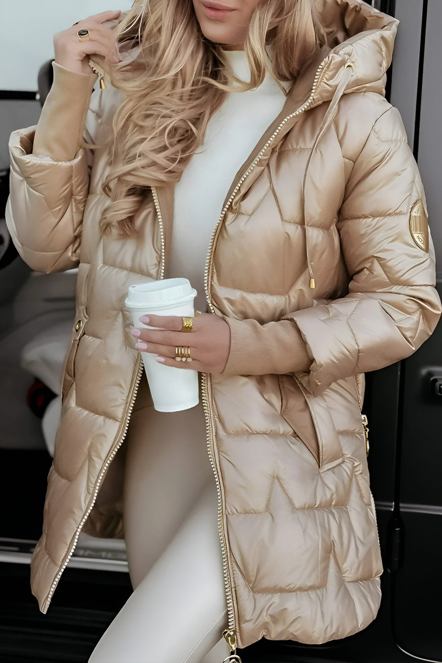 Anna-Berg | Winter Coat with Hood and Padding