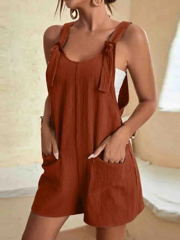 Anna-Berg | Graceful Casual Romper Shorts With Pockets