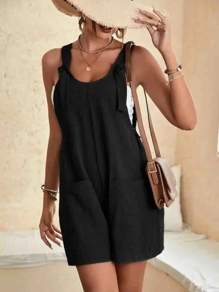 Anna-Berg | Graceful Casual Romper Shorts With Pockets