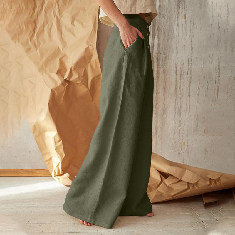 Anna-Berg | Wide-Leg Cotton Pant
