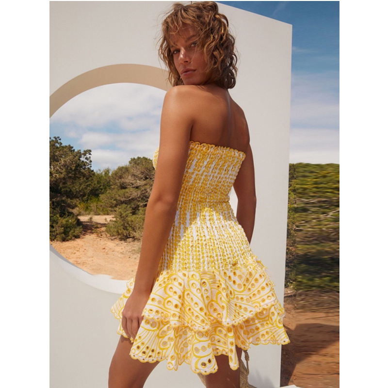Anna-Berg | Smocked Strapless Mini Dress