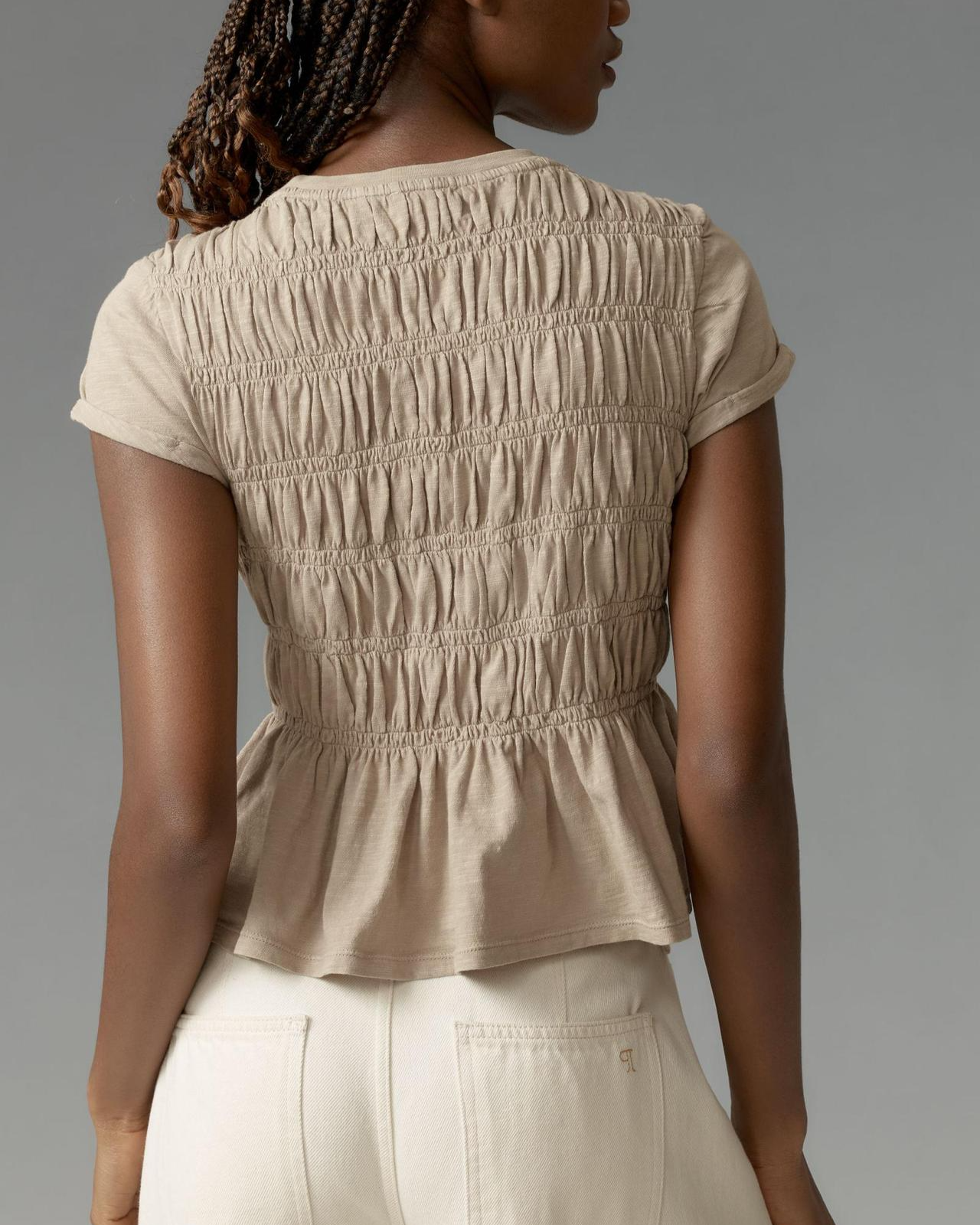 Anna-Berg | Ivory Ruffled Cotton Top