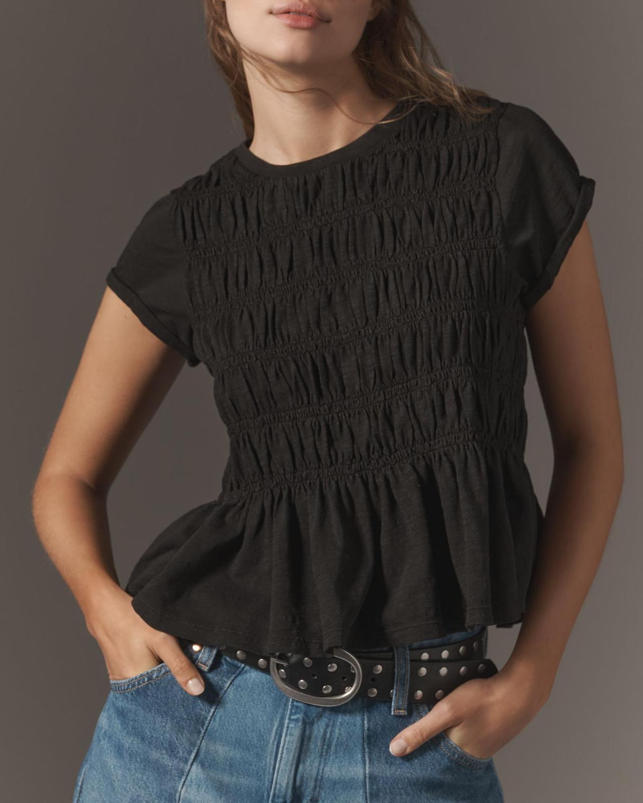 Anna-Berg | Ivory Ruffled Cotton Top
