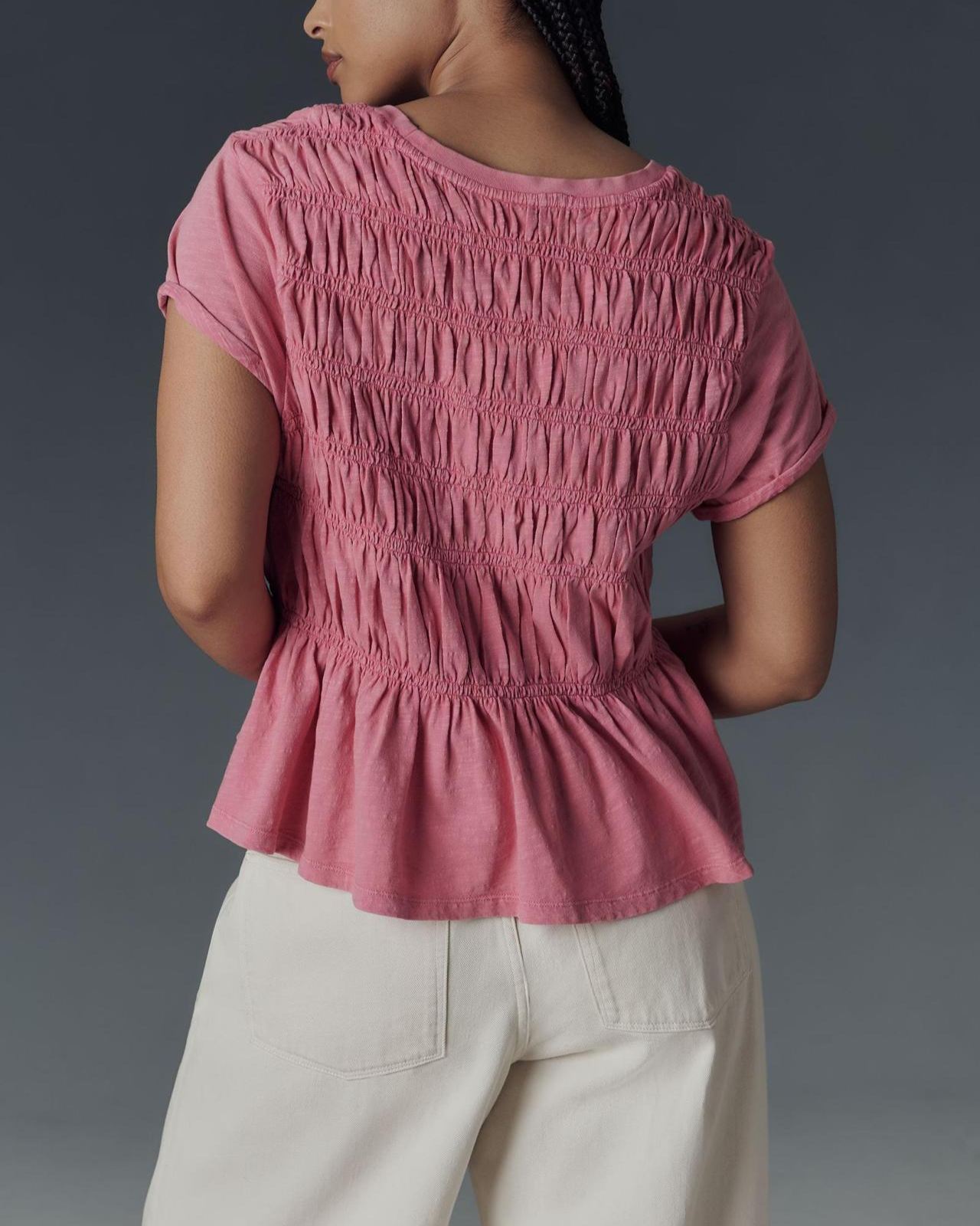 Anna-Berg | Ivory Ruffled Cotton Top