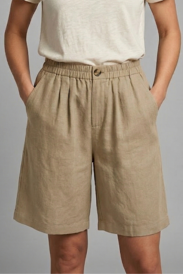Anna-Berg | Effortless Elastic Waist Relaxed Fit Shorts