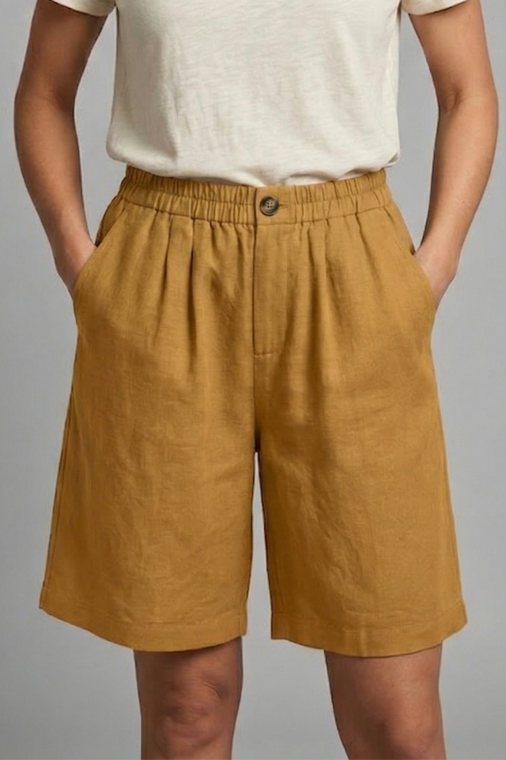 Anna-Berg | Effortless Elastic Waist Relaxed Fit Shorts