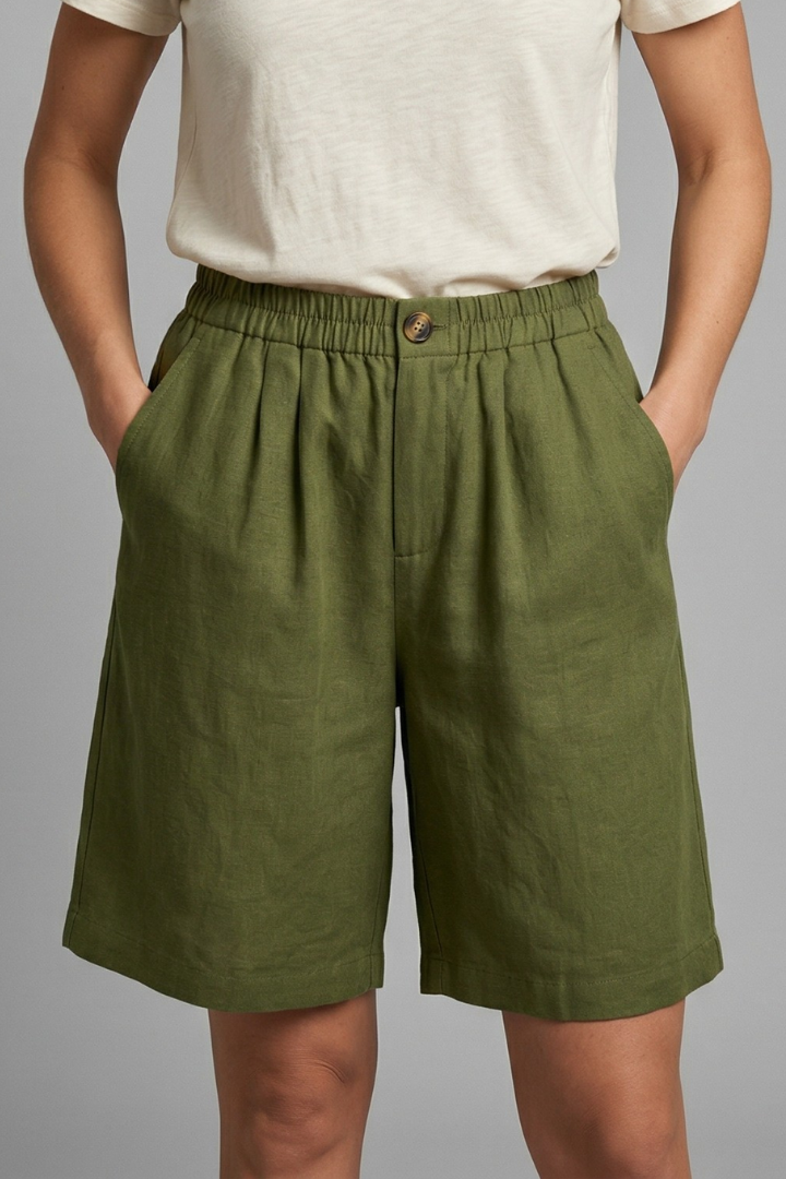 Anna-Berg | Effortless Elastic Waist Relaxed Fit Shorts