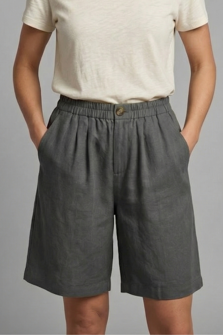 Anna-Berg | Effortless Elastic Waist Relaxed Fit Shorts