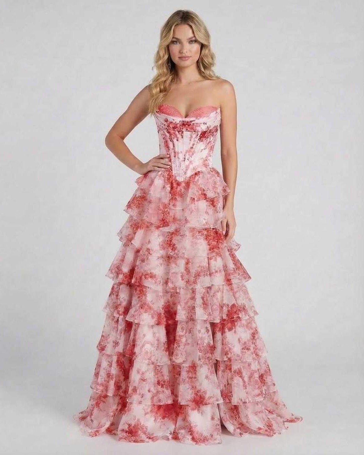 Anna-Berg | Chiffon Strapless Corset Dress