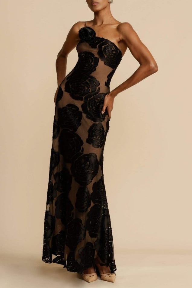 Anna-Berg | Floral Printed One Shoulder Dress