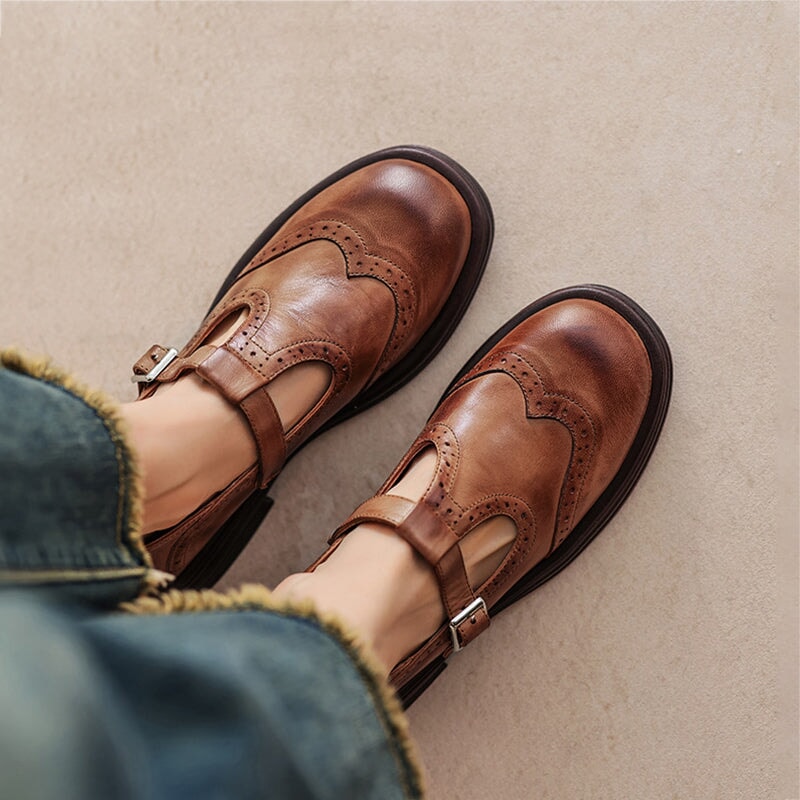 Anna-Berg | Elegant Vegan Leather Mary Jane Sandal for Every Occasion