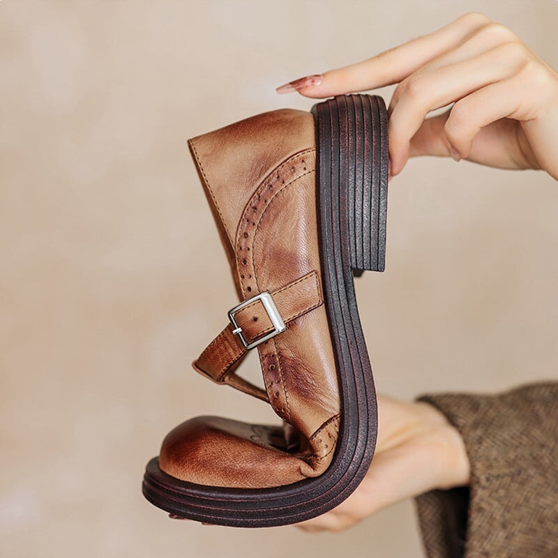 Anna-Berg | Elegant Vegan Leather Mary Jane Sandal for Every Occasion