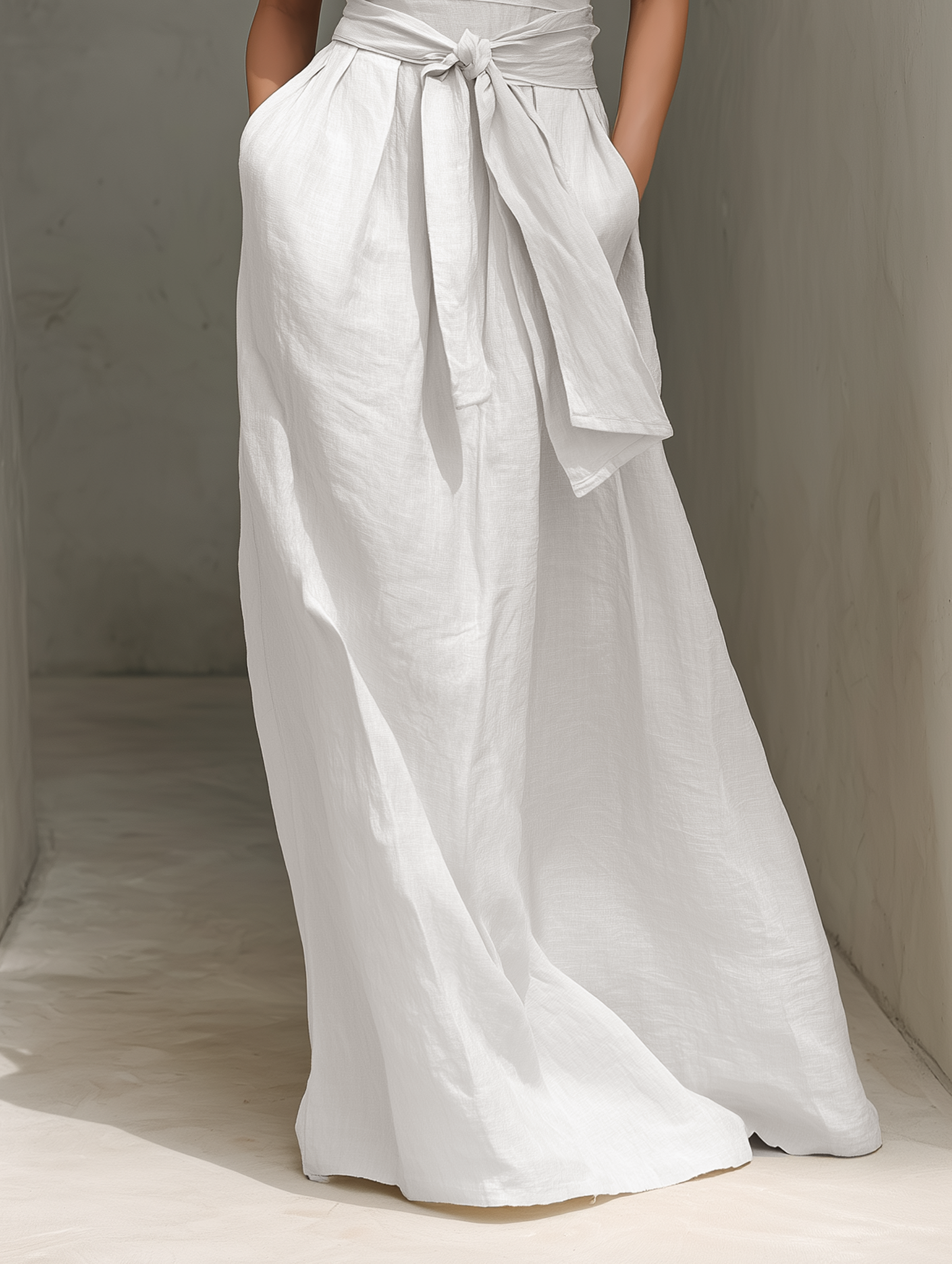 Anna-Berg | Linen V-Neck Dress