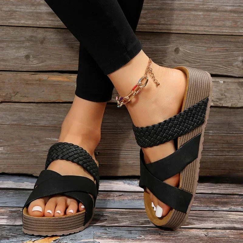 Anna-Berg | Graceful Orthopedic Cushioned Sandals with Graceful Drape