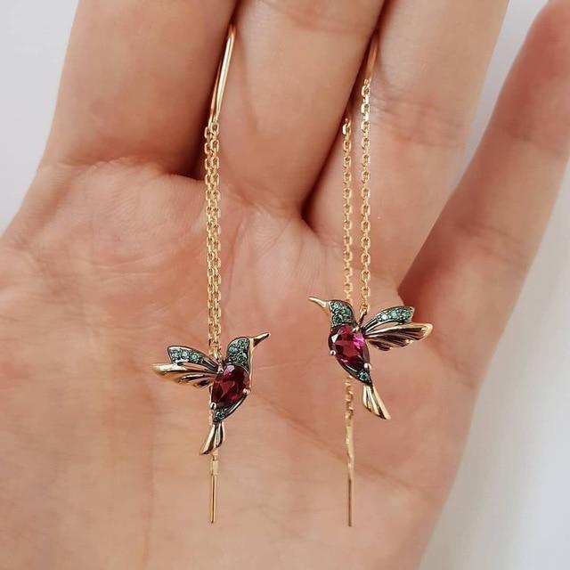 Kolibri Enamel and Zirconia Earrings