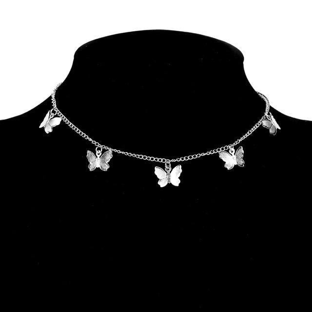 Jewelry with Butterfly in Silver and Gold Plating