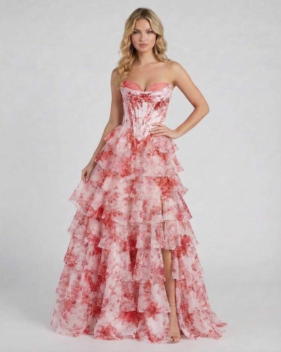 Anna-Berg | Chiffon Strapless Corset Dress