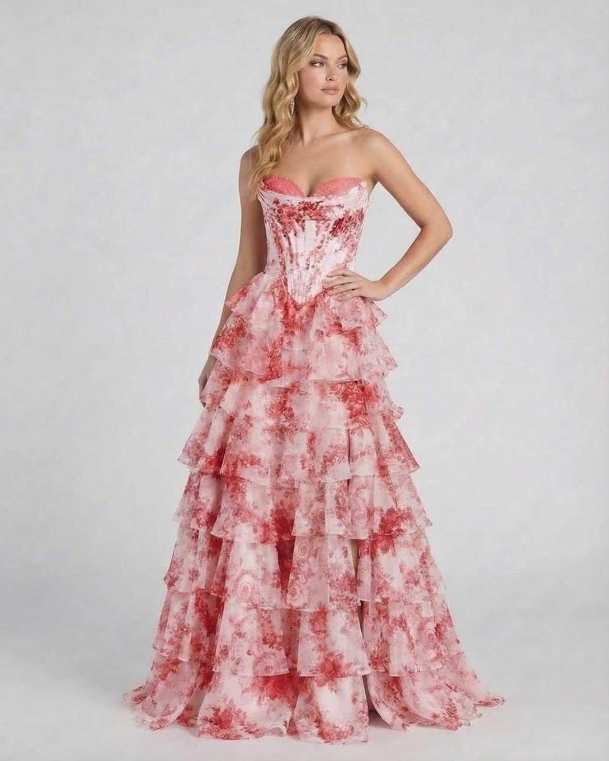 Anna-Berg | Chiffon Strapless Corset Dress