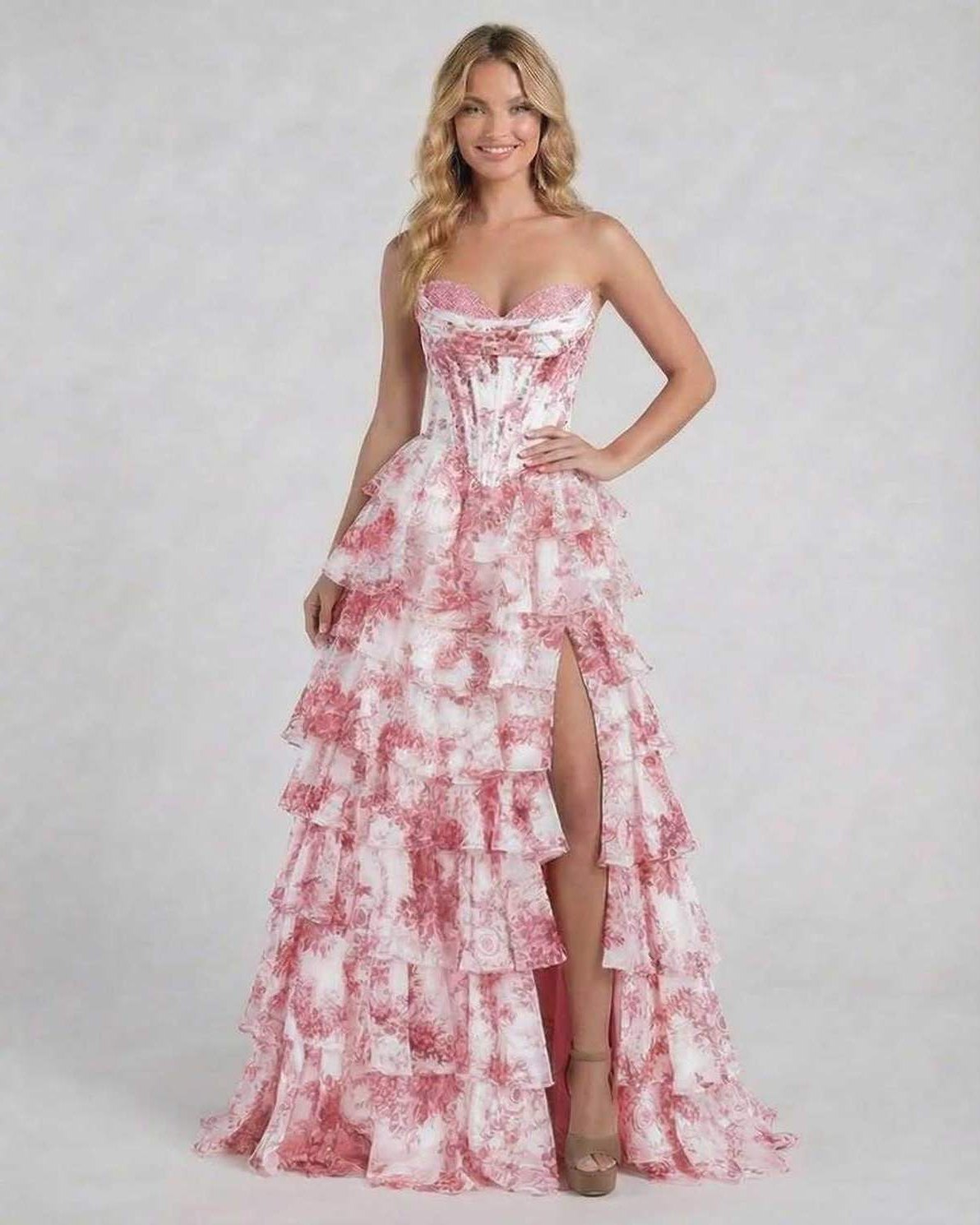 Anna-Berg | Chiffon Strapless Corset Dress