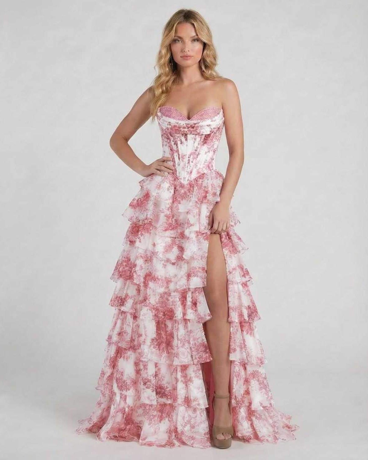 Anna-Berg | Chiffon Strapless Corset Dress